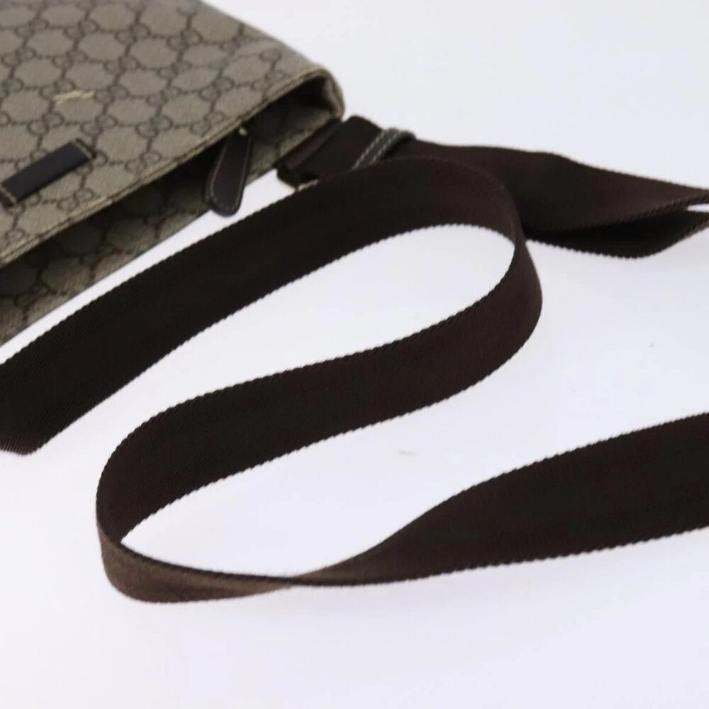 GUCCI GG Supreme Shoulder Bag PVC Beige Gold 201538 Auth BA5706 - Picture 8 of 16